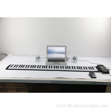 The midi roll up piano with foldable keyboard for PC